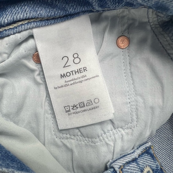 NWT MOTHER The Lasso Sneak High Rise Jeans in Sow Surreal Sz 28 - Picture 4 of 14